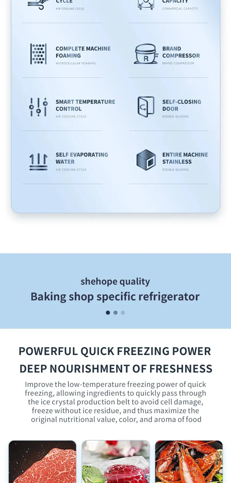 Commercial Reach-In 4-Door Upright Tray Freezer Automatic Defrost Digital…