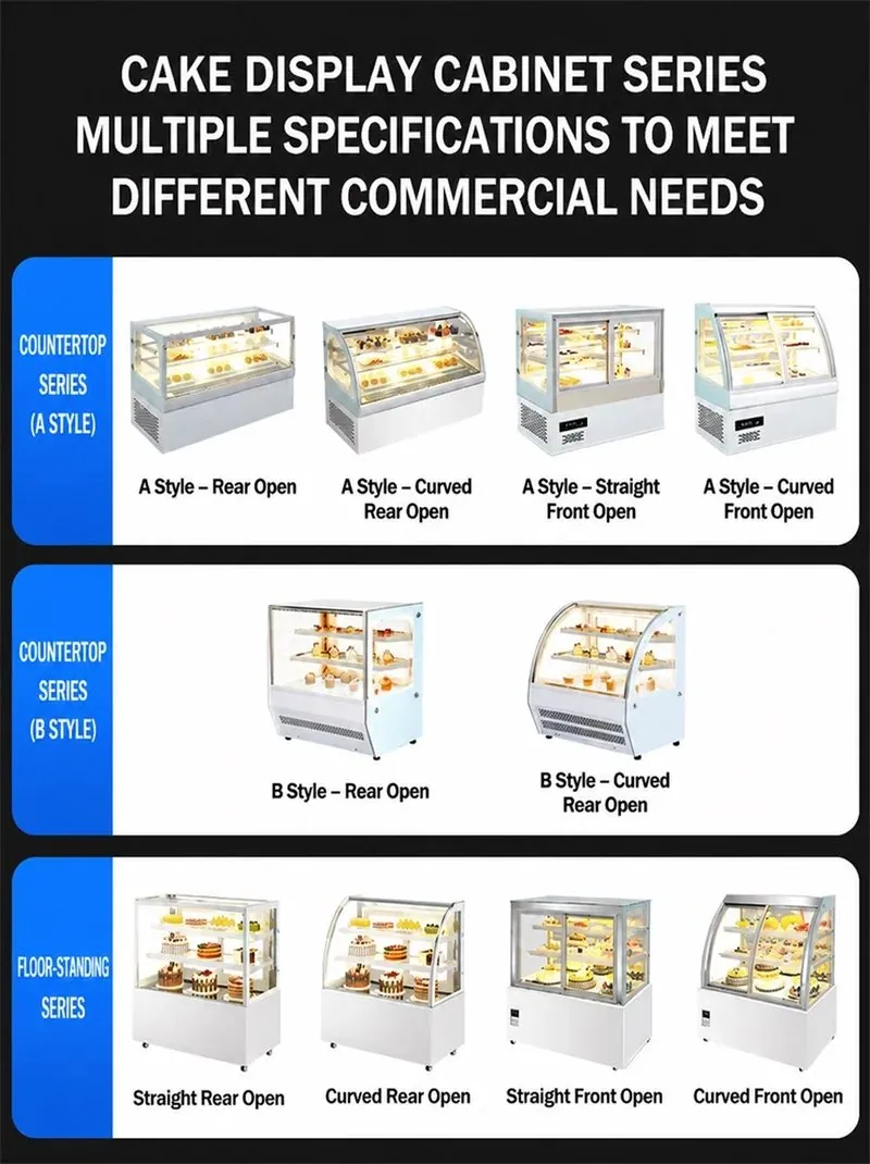 Exhibidor refrigerador comercial de mostrador de cuatro puertas con puerta…