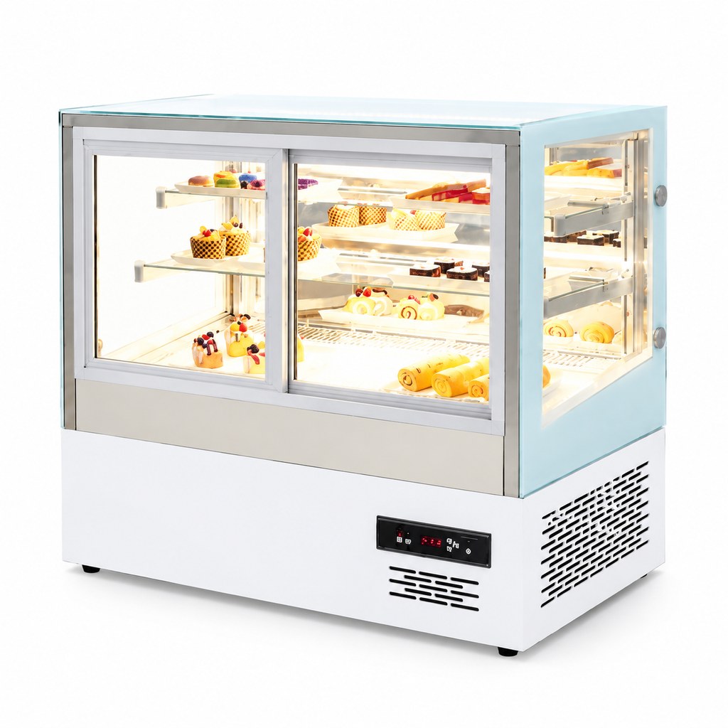 Gewerblicher Ein-Temperatur-Verkaufskühlschrank mit vier Türen, gerader…