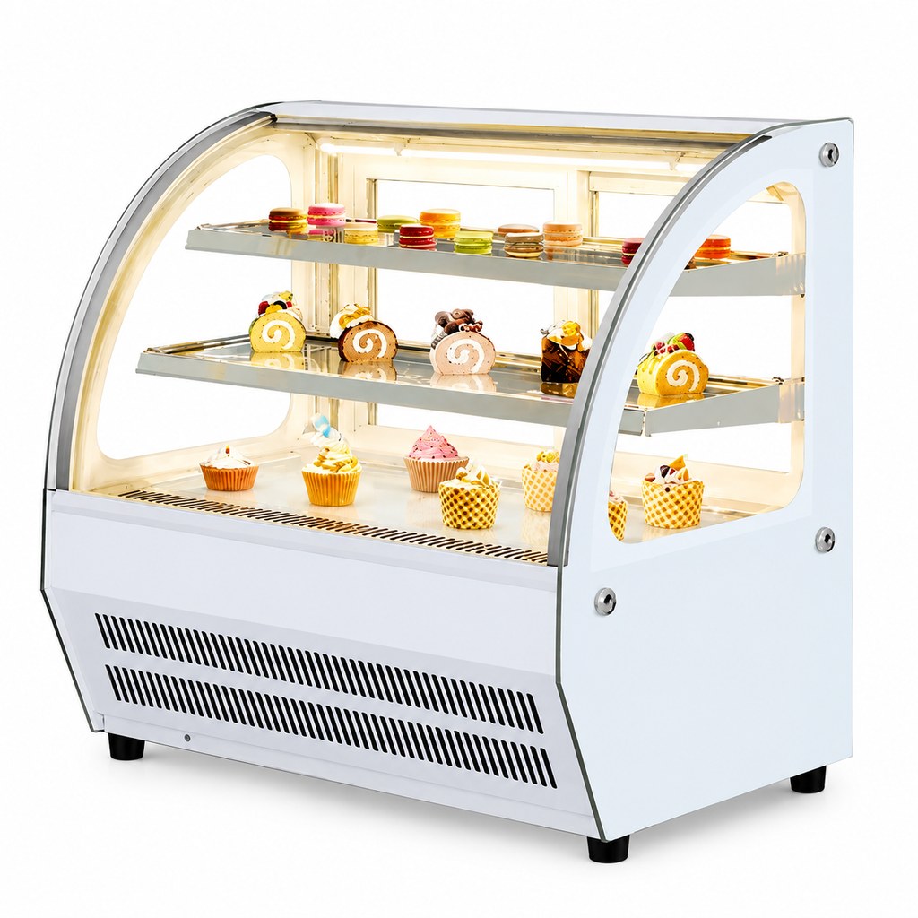 Réfrigérateur présentoir commercial de comptoir à quatre portes, vitrine…