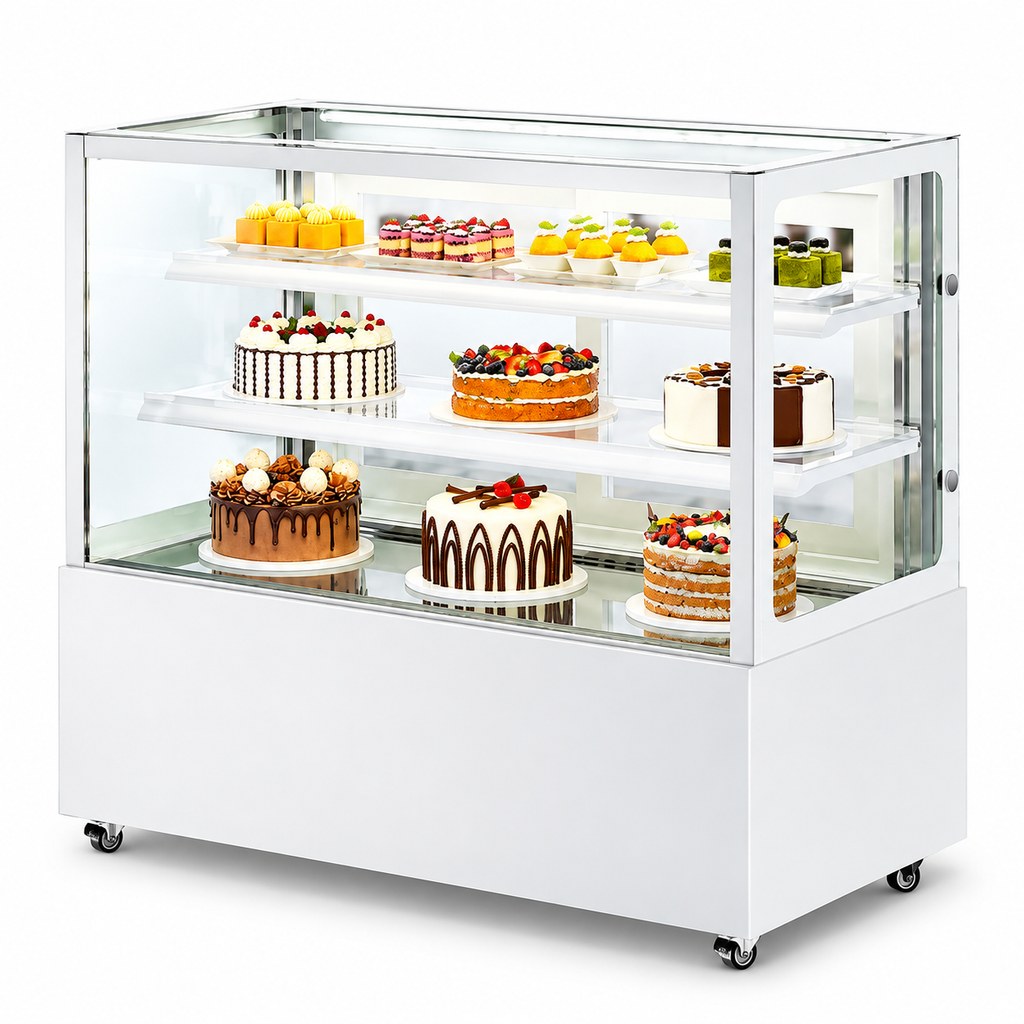 Stehender Ein-Temperatur-Kuchenvitrine mit Hecktür zum Seitlichen Öffnen…