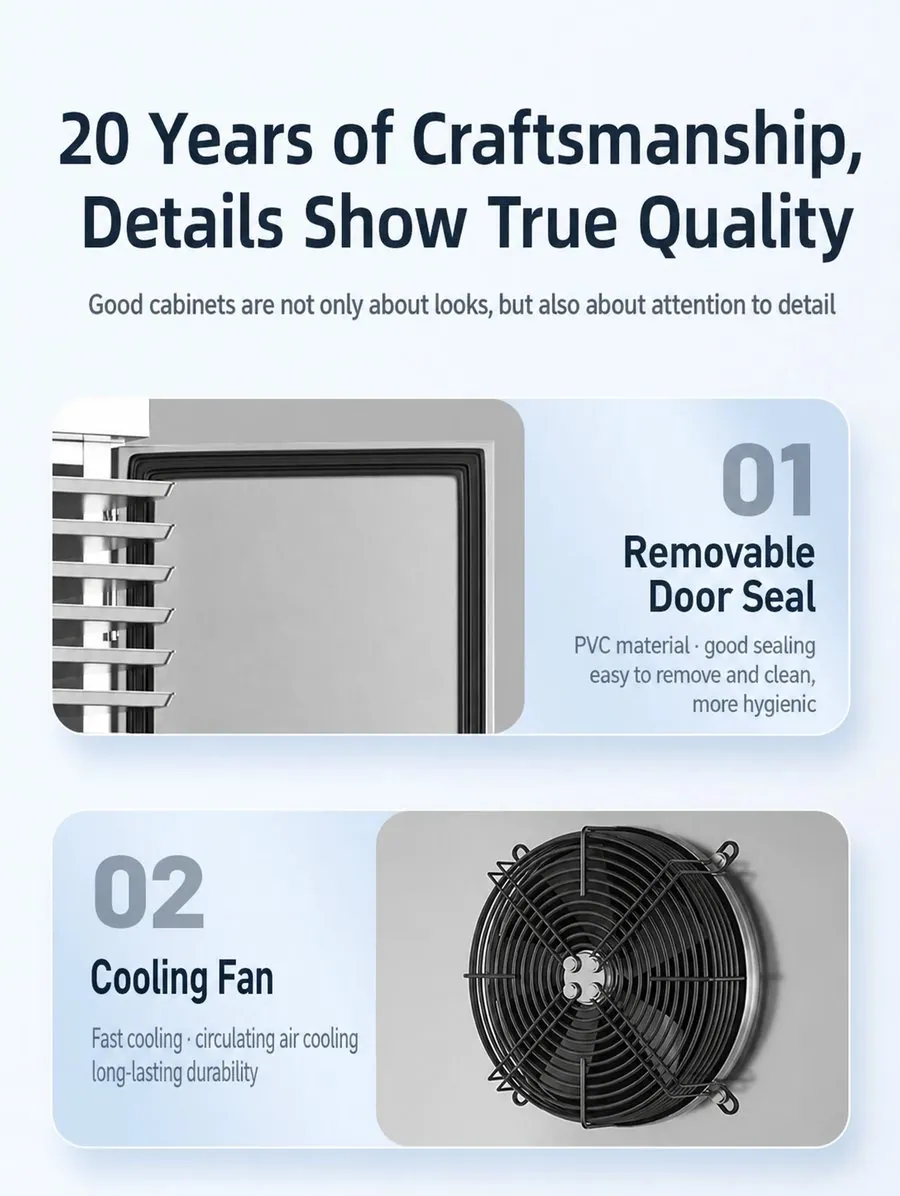 6Tray -45C Commercial Walk-In Single Door Blast Freezer Stainless Steel Auto…