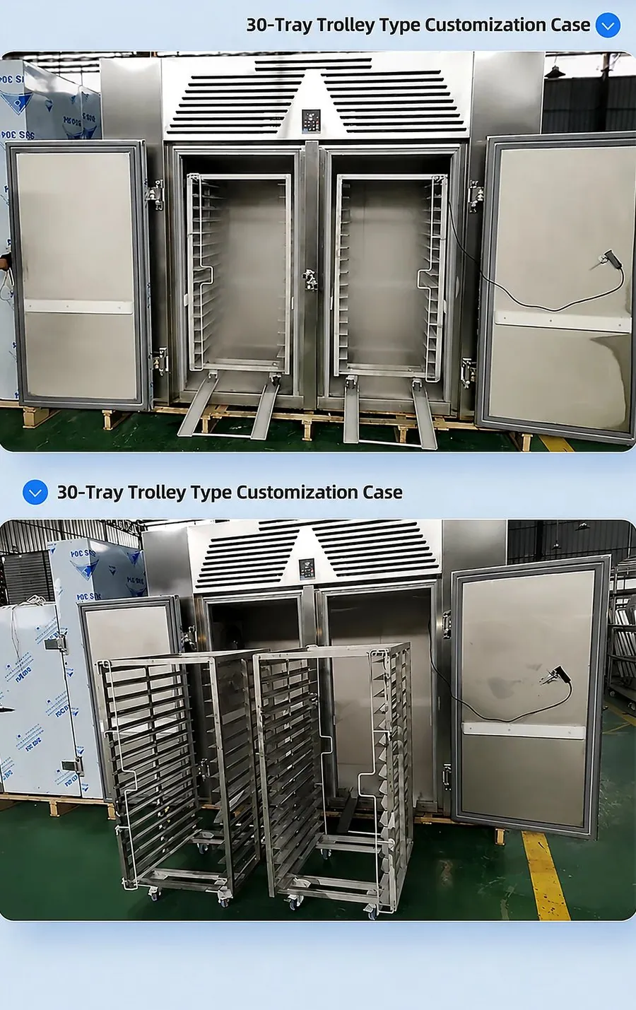 6Tray -45C Commercial Walk-In Single Door Blast Freezer Stainless Steel Auto…