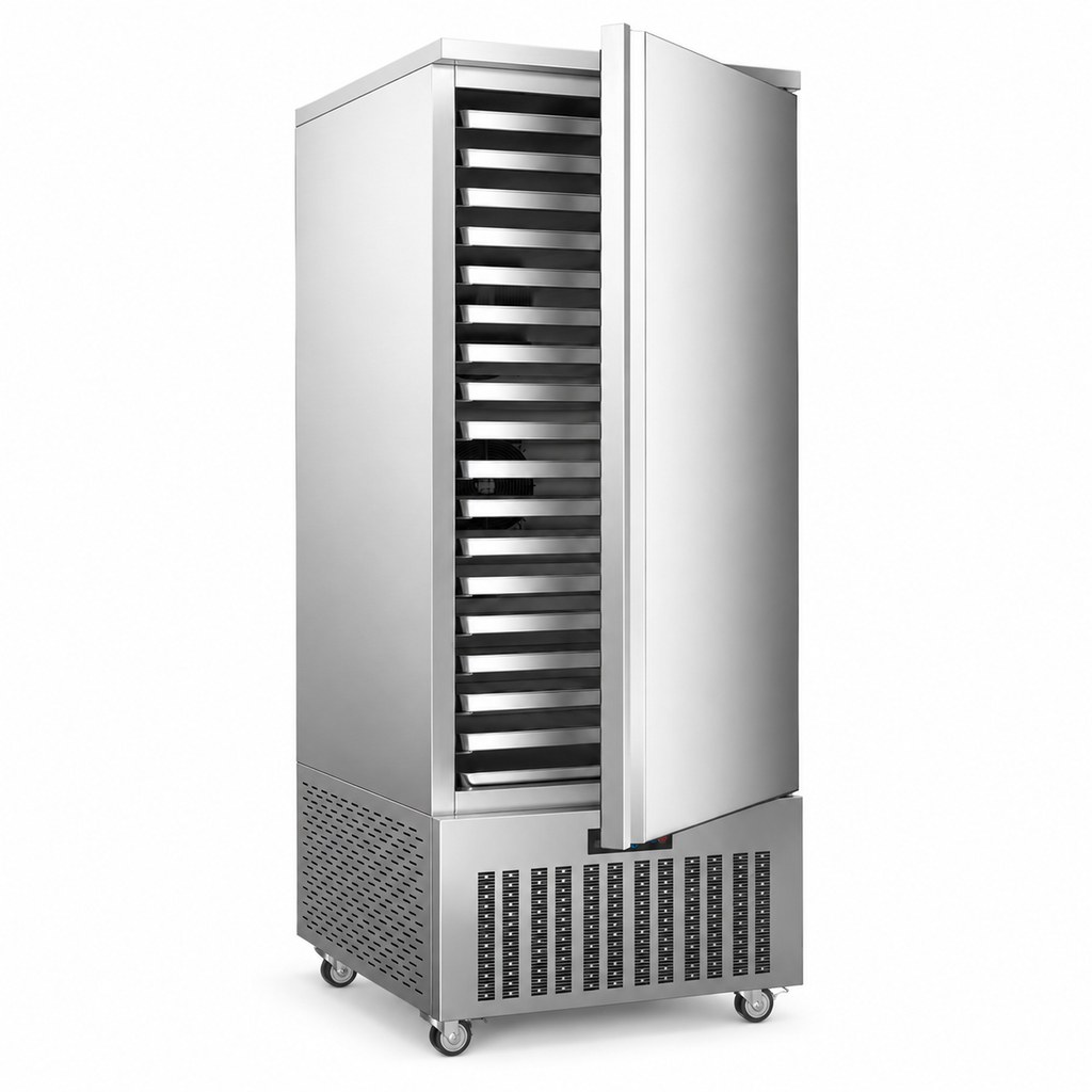 Shehope 18 tabuleiros -45C congelador rápido comercial vertical de uma porta…