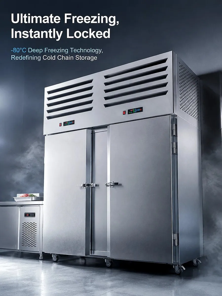Congélateur commercial 30 plateaux double porte -45C en acier inoxydable…