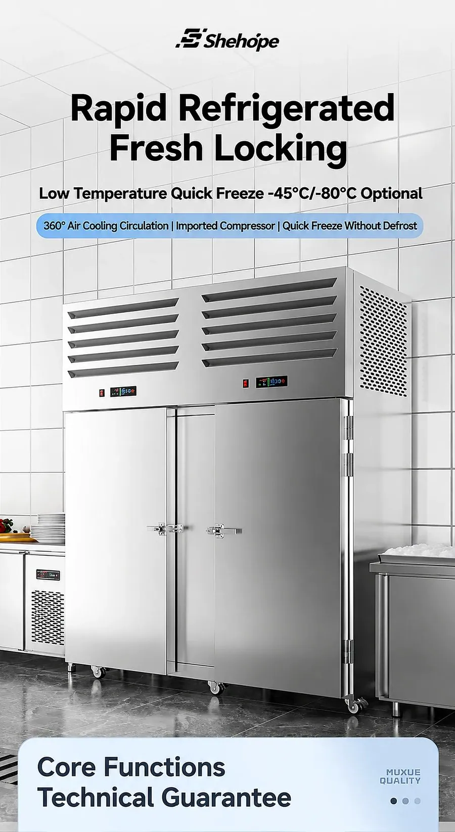 30 Tray -45C Puls Commercial Walk-In Double Doors Blast Freezer Stainless…