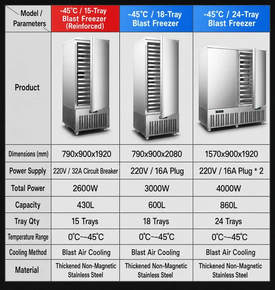 30 Tray -45C Puls Commercial Walk-In Double Doors Blast Freezer Stainless…