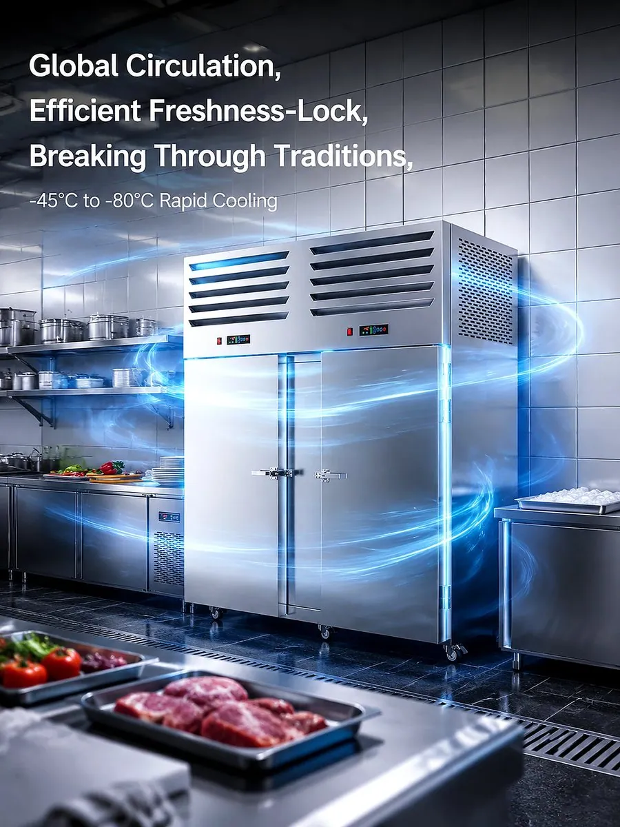 7 Tray -80C Commercial Walk-In Single Door Blast Freezer Stainless Steel Auto…