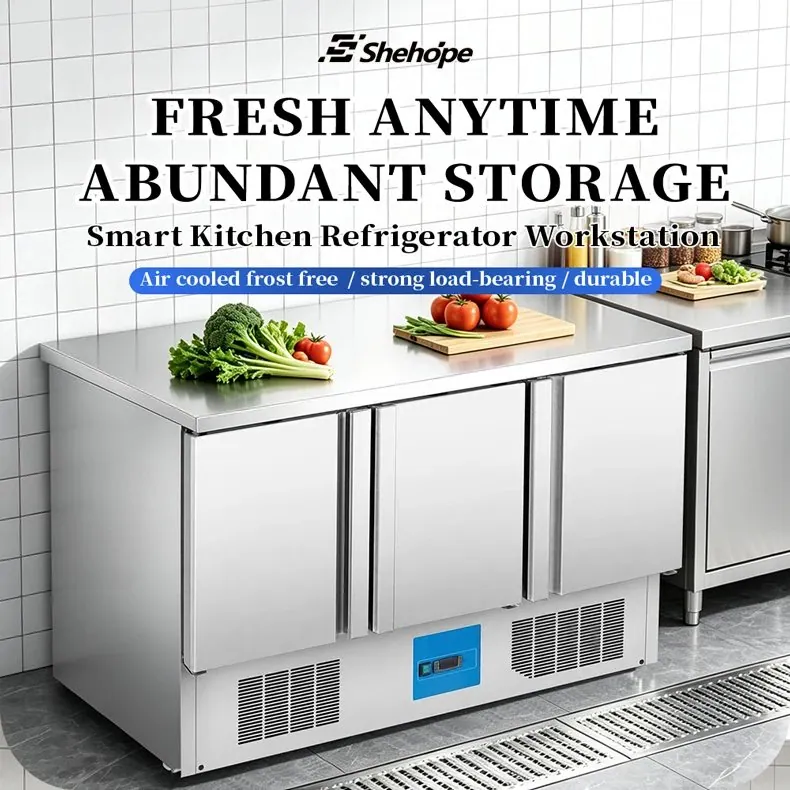 Air Cooling Four Door Undercounter Refrigerator No Frost Stainless Steel…