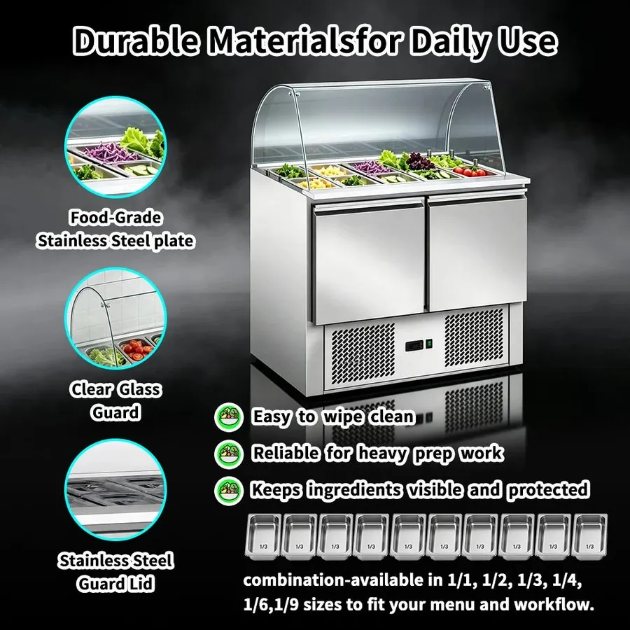 American 2-Door Stainless Steel Single-Temperature Air Cooling Refrigerated…