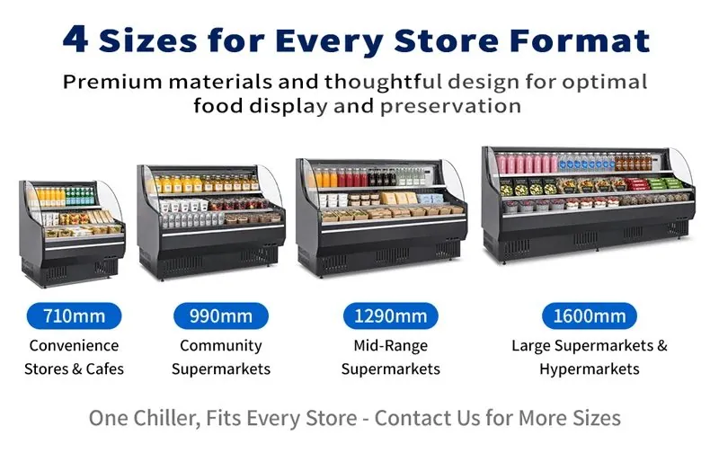 Commercial Open Front Air Curtain Display Freezer Supermarket Fruit Vegetable…