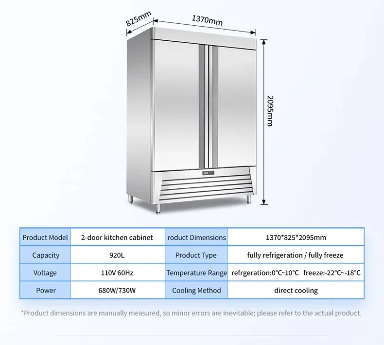 Double Door American Style Stainless Steel Reach Refrigerator Auto Defrost…