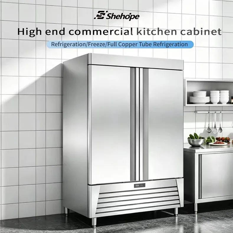 Double Door American Style Stainless Steel Reach-In Refrigerator Automatic…