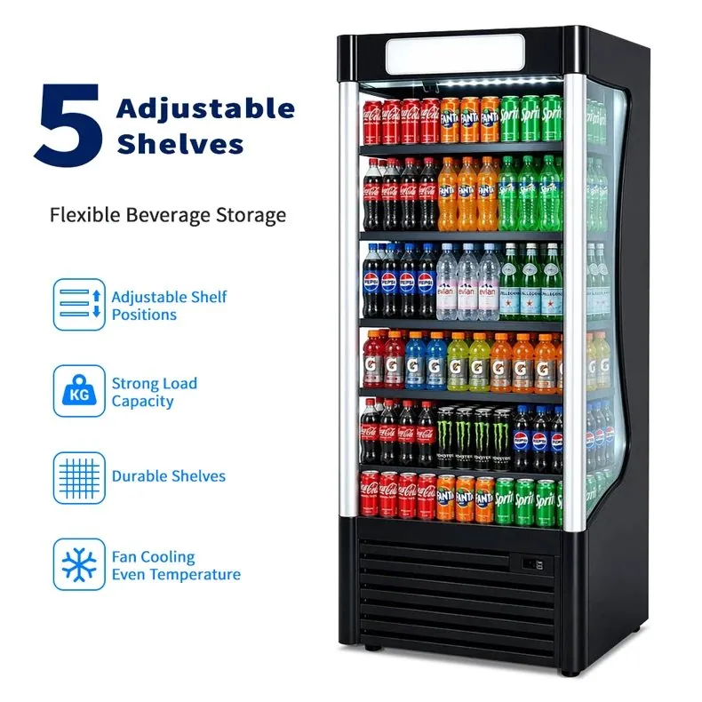 Commercial Front-Opening Walk-In Display Freezer with Multilayer Adjustable…