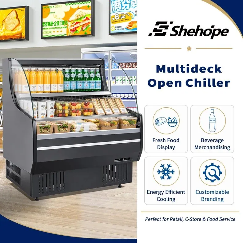 Commercial Walk-In Open Front Display Freezer Multideck Adjustable Shelves…