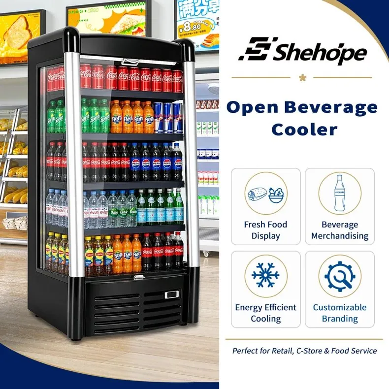 Commercial Multideck Air Curtain Open Display Freezer Automatic Defrost LED…