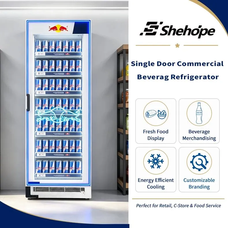 Slim Narrow Upright Beverage Display Cooler Single Glass Door Vertical Drink…