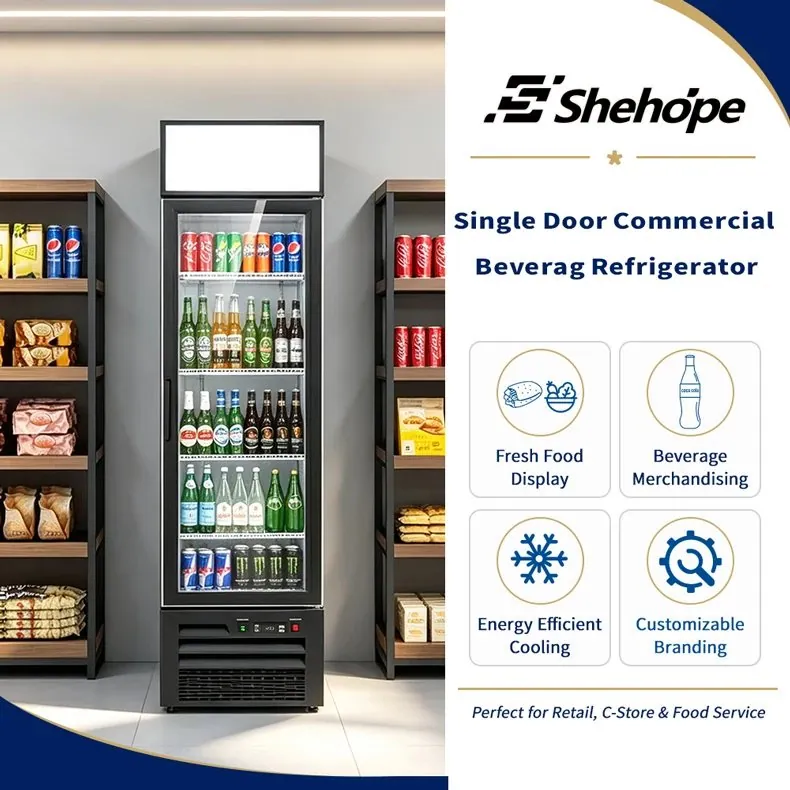 Slim Narrow Reach-In Upright Beverage Display Cooler Single Glass Door…
