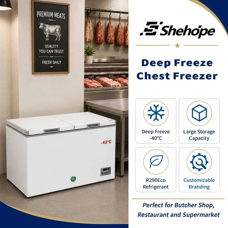 Large Capacity Horizontal Chest Ultra Low Temp Freezer -40C Double Doors…