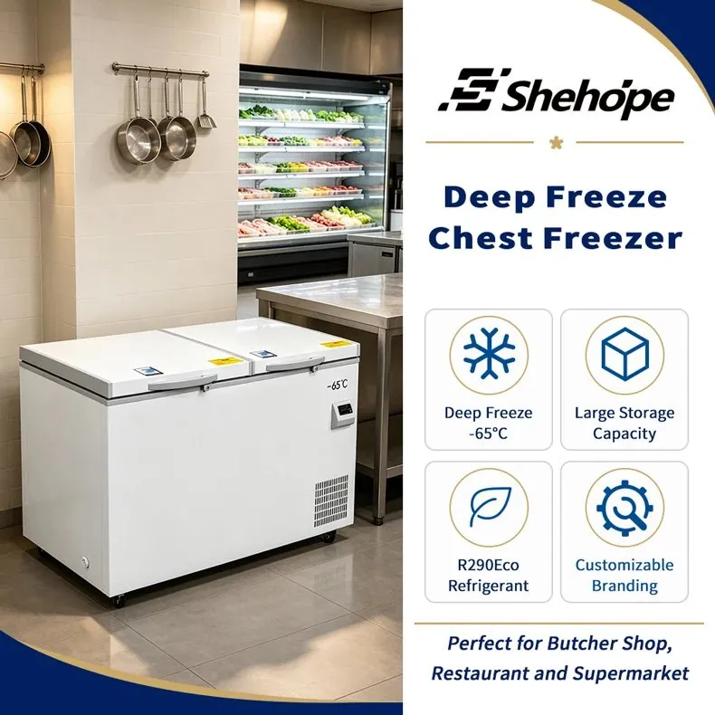 Large Capacity Reach-In Ultra Low Temp Freezer -65C Double Doors Automatic…
