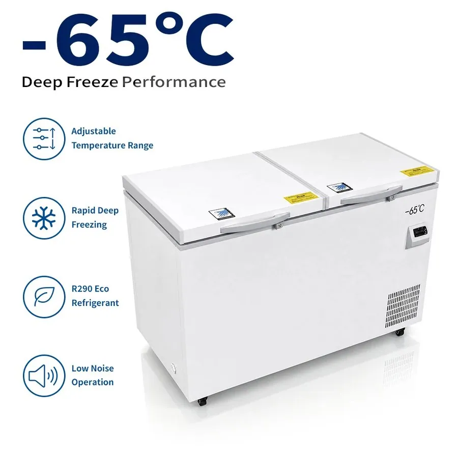 Large Capacity Reach-In Ultra Low Temp Freezer -65C Double Doors Automatic…