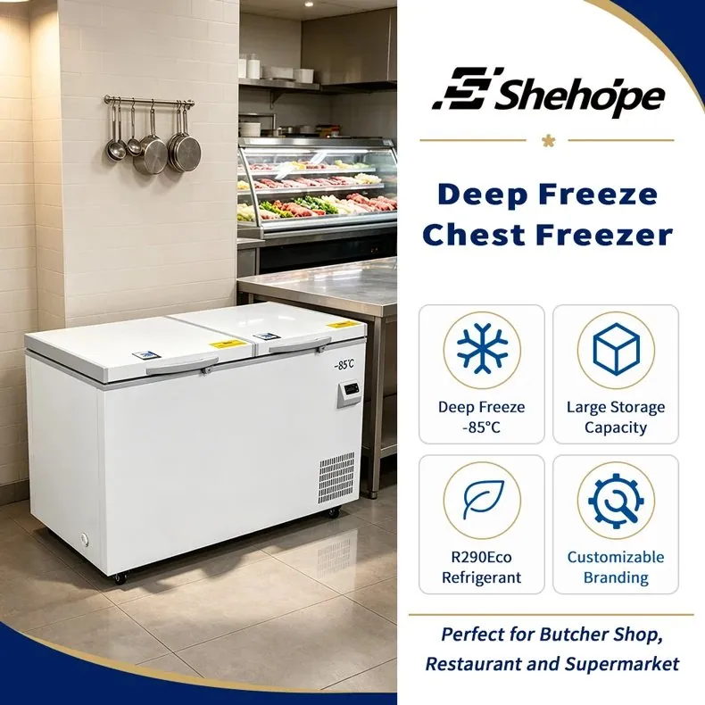 Large Capacity Reach-In Horizontal Chest Ultra Low Temp Freezer -85C Double…